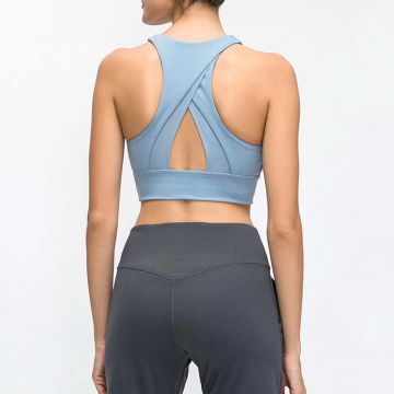 Triangle Hollow Back Sports Bra